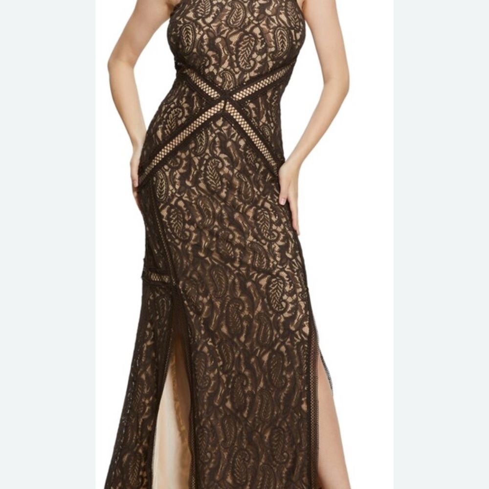 Guess Brown Lace Dress SzM - Picture 6 of 16